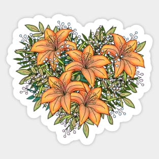 Pretty Lily Bouquet Sticker